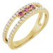 14K Yellow Natural Pink Tourmaline & 1/4 CTW Natural Diamond Ring